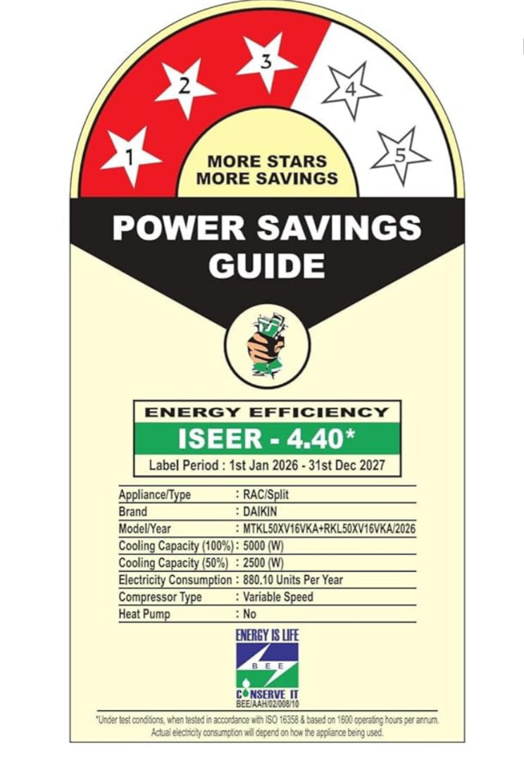 Daikin 1.5 Ton 3 Star, New Star rated, Inverter Split AC