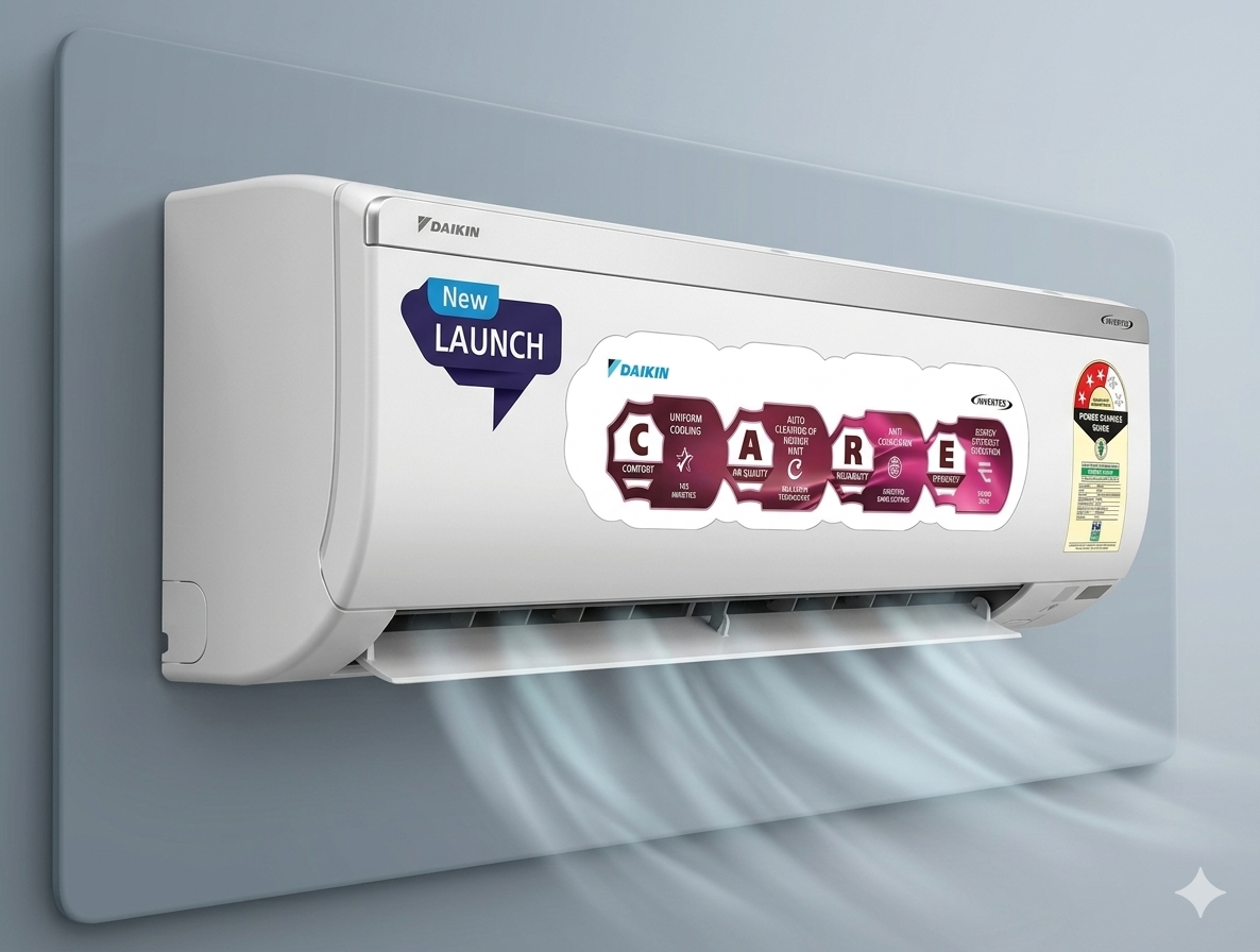 Daikin 1.5 Ton 3 Star, New Star rated, Inverter Split AC
