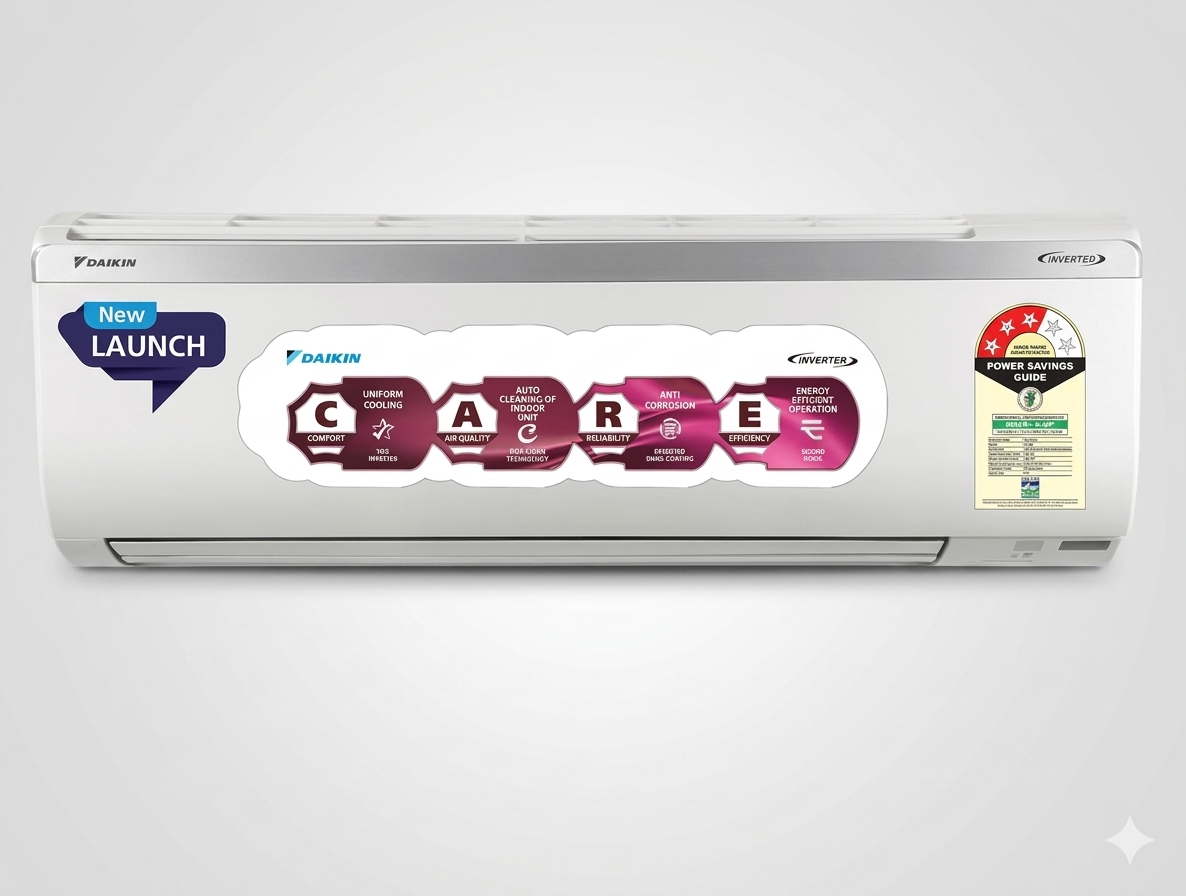 Daikin 1.5 Ton 3 Star, New Star rated, Inverter Split AC